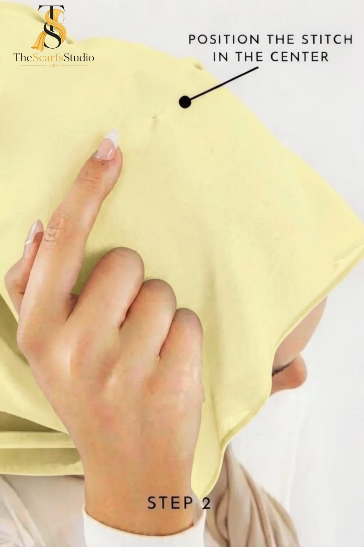Instant Georgette Hijab with built in Magnet & Attached Cap - Cream